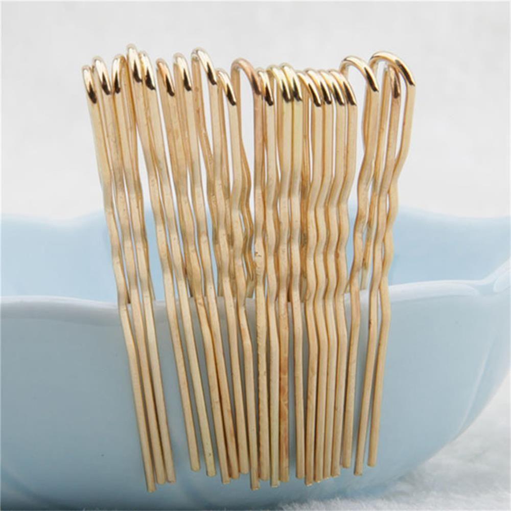 20Pcs Gold Gifts Headwear U-shaped Barrette Waved Hair Pins Hairclips