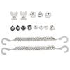 15Pcs Bling Shoe Accessories Plastic Alloy Sparkling Easy To Install Durable Hole Shoe Decorations