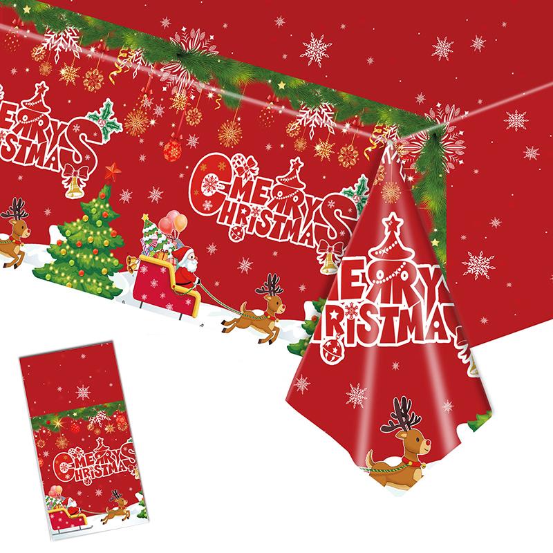 Рождественская одноразовая пластиковая скатерть с рисунком уродливого свитера с изображением пряничного человечка и оленя, водонепроницаемая, маслянистая, для вечеринки