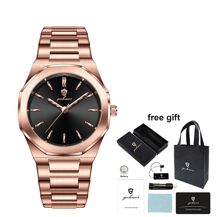 Gohuos 8830 Luxury Mens Wristwatch Waterproof Original Quartz Wrist Watch for Men Reloj Para Hombre Montre Homme Box Bag Package