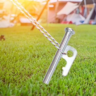 Садовые колышки для палаток с отверстием для крепления, легкие металлические колышки для кемпинга, походов, отдыха на природе