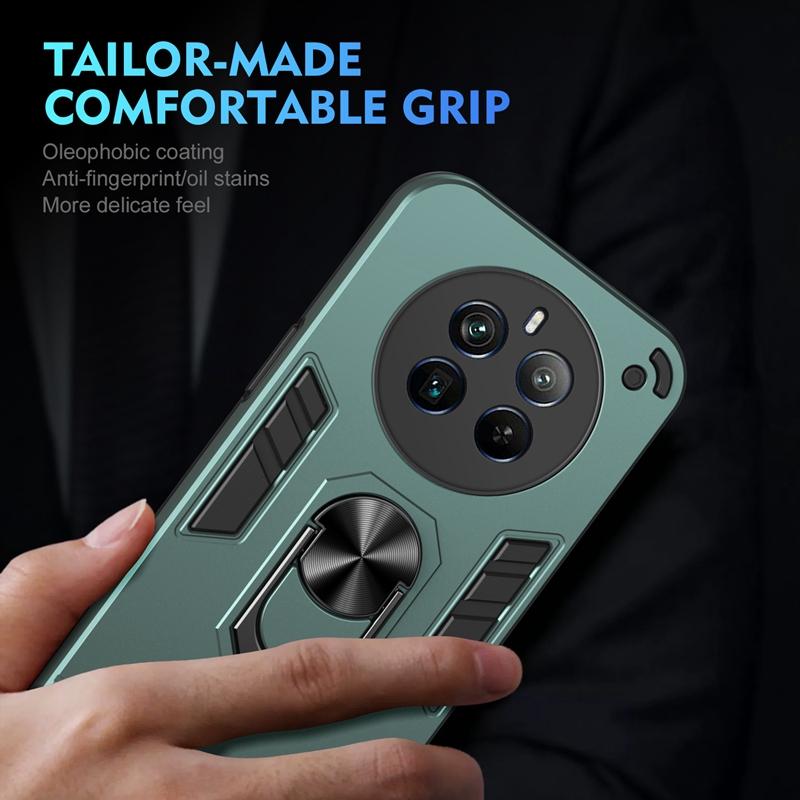 Бронированный магнитный чехол-кольцо для автомобиля для OPPO Realme 11 Pro 12 Plus Realme 11X 12X 5G Realme11 Realme12 Pro Plus задняя крышка