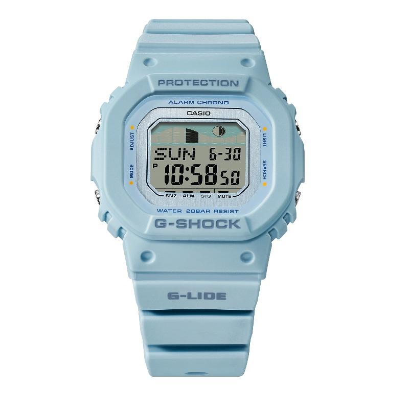 Casio Мужские часы G-SHOCK из смолы, водостойкость 200 м, ударопрочность, будильник, кварцевые часы GLX-S5600-2