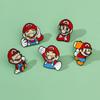 Мультяшный Креативный Персонаж Игры Периферия Металлический Значок Значок Марио Булавка Super Mario