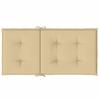 Low Back Chair Cushions Set of 4 Beige Melange 100 x 50 x 4 cm Fabric