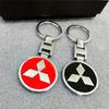 For Mitsubishi Lancer OTO ASX L300 Montero L200 Mirage Outlander Delica Pajero Car Metal Keychain Auto Key Rings Holder