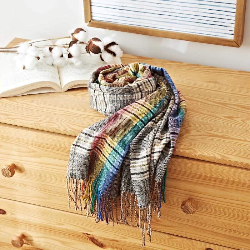 Hengyuanxiang Autumn Winter Warm Thick Gradient Shawl