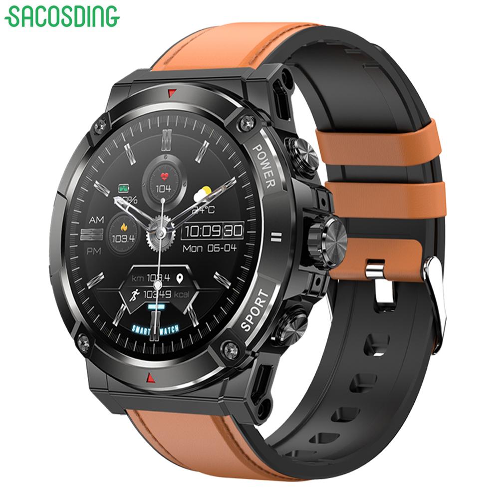 SACOSDING GPS Смарт-часы Bluetooth Звонок Женщины Мужчины 4G Память Монитор Здоровья Оффлайн Карта Умные часы Спорт Фитнес-Трекер Компас Часы