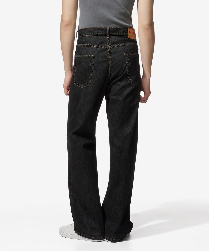 MARNI Garment Dyed Flock Denim Pants - Black / Puju0021A0Uscv98Fdn99