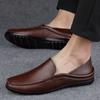 Brand Slip-On Genuine Leather Loafers Men Casual Shoes Designer Spring Summer Mocasines Hombre Driving Loafer Lofer Loffers