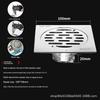 304 Stainless Steel Floor Drain for Washing Machine, Dual-Purpose Anti-Odor Floor Drain, Square Engineering Mass-Produced Deep-Water Floor Drain