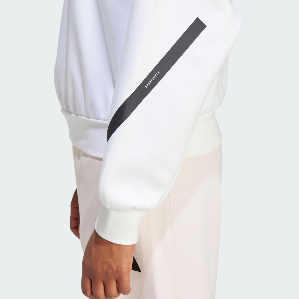adidas ЗНЕ. Серия True Healing FW24 Спортивная одежда Черная метка Униформа Пуловер Свитшот с длинным рукавом Женский свитшот Белый JI7554