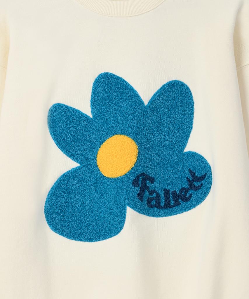 FALLETT Boucle Flower Sweatshirt Ivory