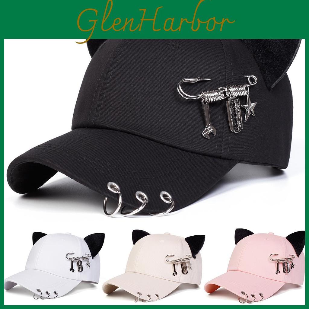 Five Blade Wrench Star Pointed Cat Ear Baseball Cap Women Cute Outdoor Travel Hat Fashion Hiphop Hats Outdoor Sun Protection Versatile Caps