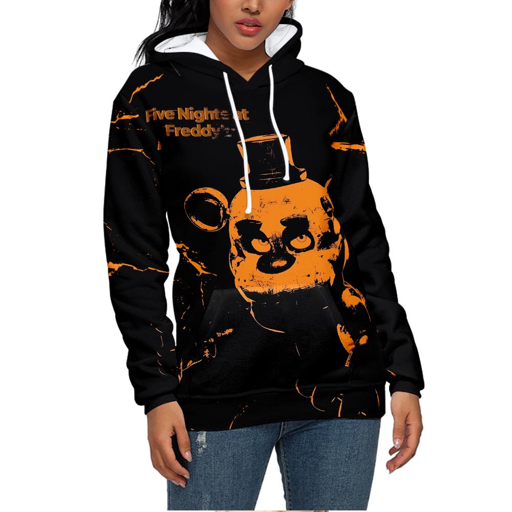 Мужская женская толстовка с капюшоном Five Nights At Freddy's, аниме, уличная одежда, Harajuku, повседневный пуловер с капюшоном с принтом, толстовки