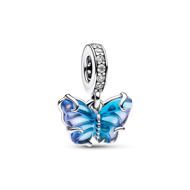 Charms Originale Glass Butterfly Elephant Pendant Bead Fits Bracelets Necklace For Women Charm Copper Luxury Diy Jewelry