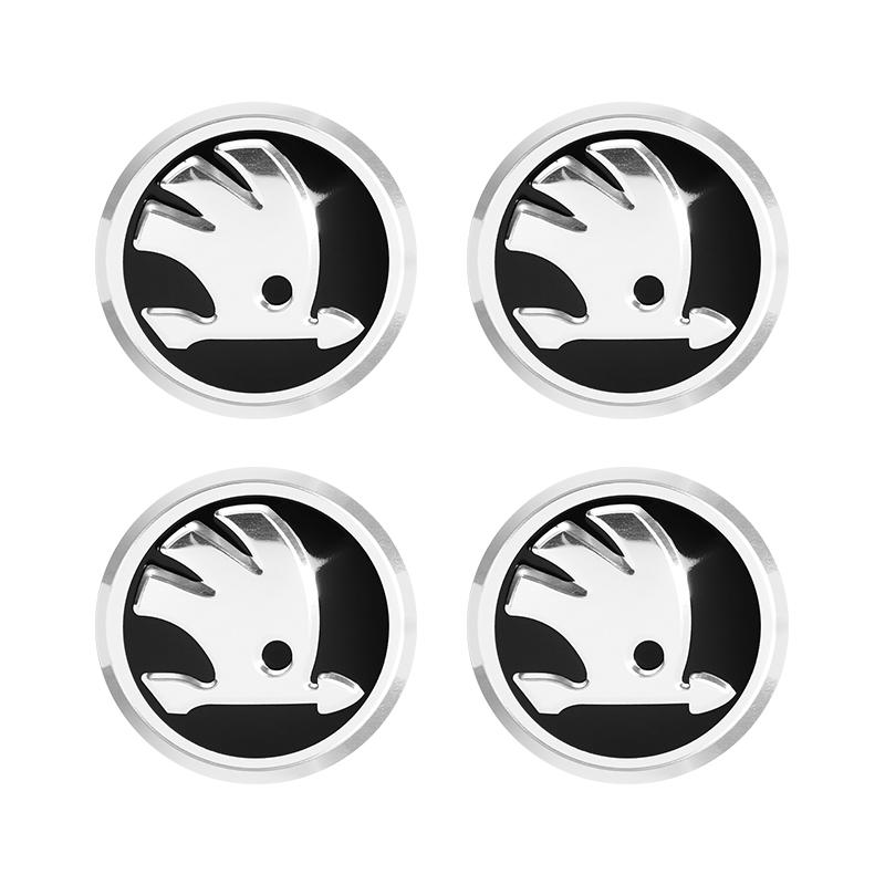4Pcs 55/65mm Car Wheel Center Hub Caps Emblem Covers For Skoda Octavia Superb Rapid Kodiaq Karoq Fabia Kamiq Enyaq Citigo Vision dnfg75