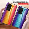Colorful Tempered Glass Case For Huawei P20 P30 P40 Nova 11 7i 9 Y70 12 Honor 10 50 70 200 Lite X7B 400 90 20 Pro 8A 9X X6 X7C Stripe Back Phone Cover
