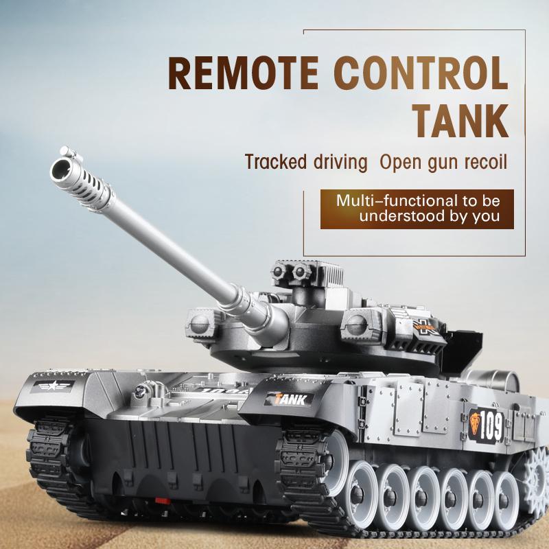 New 9 Channel RC Tank Military War Battle United States M1 Leopard 2 Remote Control Toy Car Tactical Model Electronic Toys for Boys Children