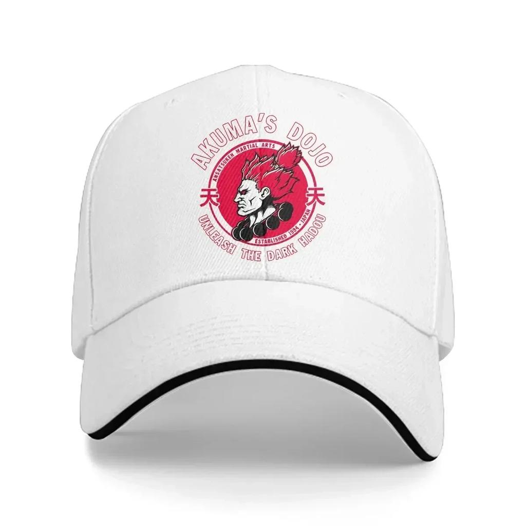 Washed Men's Baseball Cap Demon Dojo Sports Snapback Caps Dad Hat Street Fighter Golf Hats