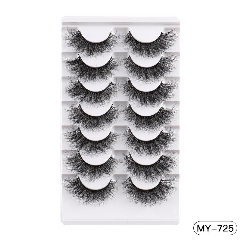 7 пар накладных ресниц из высококачественного искусственного норкового волокна, густые ресницы, наращенные ресницы