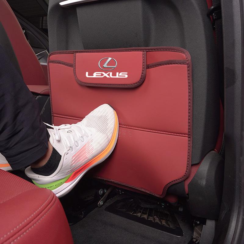 Car Seat Anti-Kick Pad Leather Cover Interior Storage Bag For Lexus F-SPORT ES RX NX LS UX LM LX GX LC RZ IS CT GS RC HS SC TX