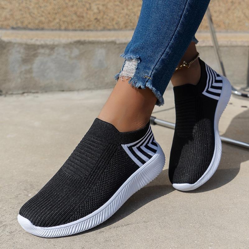 Мода Высококачественная женская спортивная обувь Летняя женская вулканизированная обувь Туфли без застежек Женские мокасины Прогулочные туфли на плоской подошве