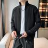 Men's Stylish Korean Stand-Up Collar Knit Jacket Cardigan, Slim-Fit for Spring/Autumn 2022