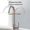 Двухфункциональный кухонный кран: Горячая/холодная, полностью медная, вращающаяся брызгозащищенная головка для мойки овощей
