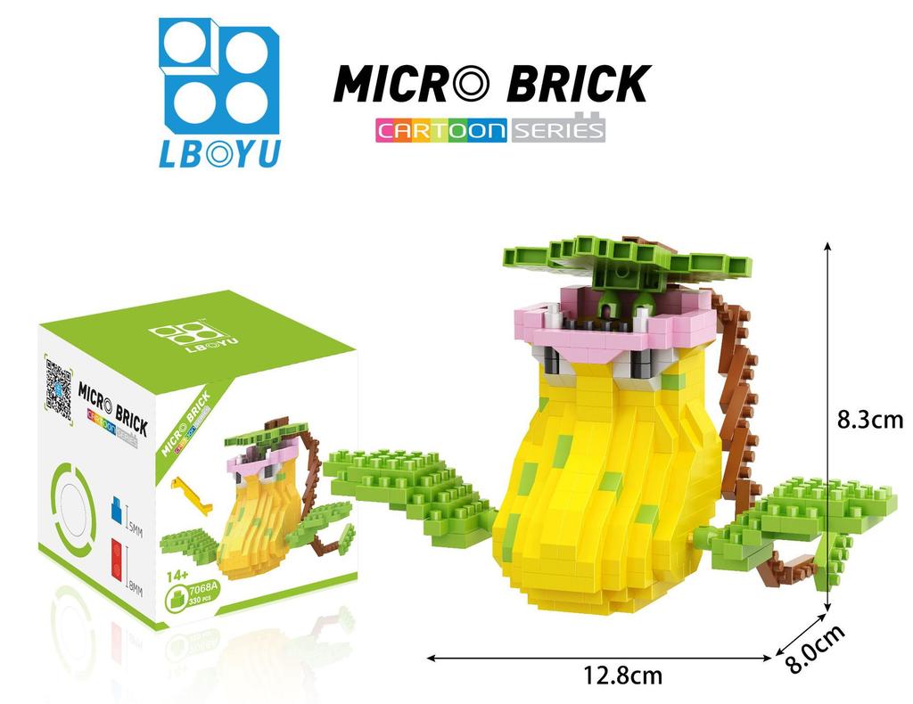 Pokemon Micro Building Blocks LBOYU Jigglypuff Gengar Mudkip Piplup Raichu Bulbasaur Pikachu Mini Brick Figures Toy  For Kids
