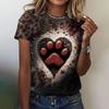 3D Print T Shirt Summer Street Tees Fashionable Tee Minimalist Pattern Women's T Shirt Round Neck Short Sleeved Top