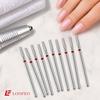 10PCS Trapezoid Diamond Nail Drill Bit Set Nail Milling Cutters for Nail Groove Cuticle Cleaning 2.3/4mm Nail File Bit Set Professional Manicure Tool