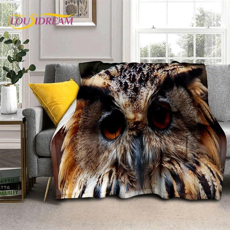 3D мультфильм милая сова серии HD одеяло, мягкое одеяло для дома, спальни, кровати, дивана, пикника, путешествия, офиса, чехол для отдыха, детское одеяло