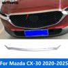 Для Mazda CX-30 CX30 2024 2025 Хромированная накладка на решетку передней части капота Аксессуары для стайлинга автомобиля