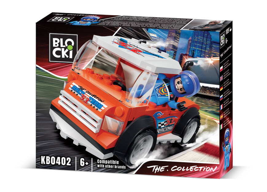 Klocki Blocki The Collection -Truck Race Team  -Czerwona Ciężarówka Wyścigowa 100 El.