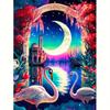 Full Round Diamond Painting Swan 5D DIY Art Kit Diamond Embroidery Mosaic Animal Home Decoration 30x40cm/12x16inch