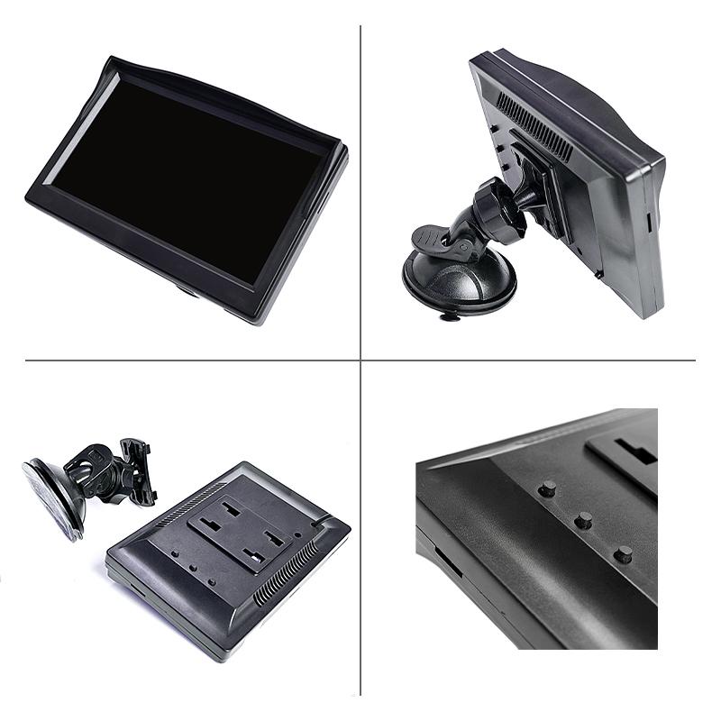 Hippcron 5-дюймовый автомобильный монитор TFT LCD 5 дюймов HD Digital 16:9 800*480 Экран 2-сторонний видео вход для камеры заднего вида DVD VCD
