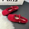Fur Leopard Women Ballet Flats Shoes Suede Elegant Loafers Shoes Woman 2025 Trend Winter Sexy Mary Jane Shoes Shallow Sandals