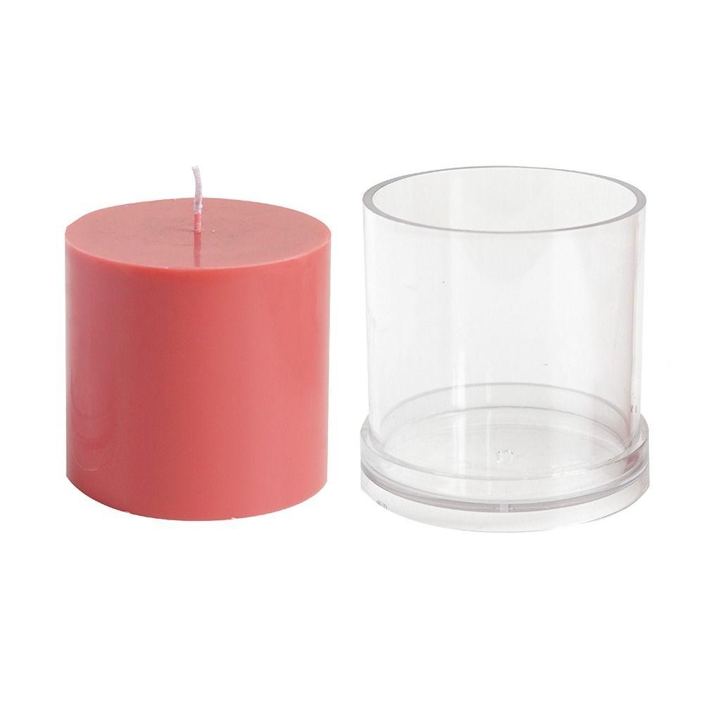 Supplies Party Clay Tools Clear Plastic Cylindrical Candle Mould Cake Decoration Church Soap Molds