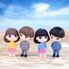 2Pcs/Set Boy Girl Cartoon Doll Miniature Ornaments Garden Dollhouse Decoration