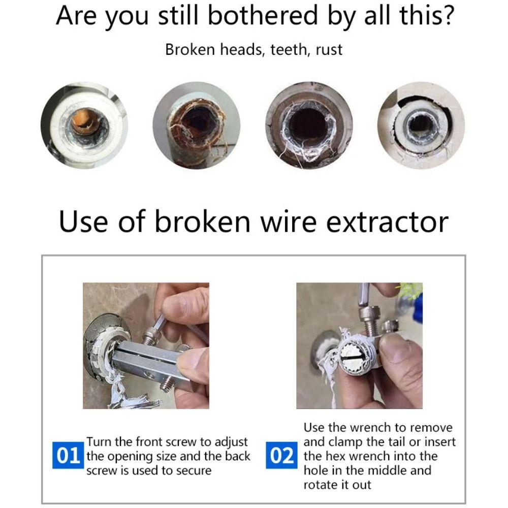 Регулируемый экстрактор винтов Эффективный инструмент для извлечения винтов Удалитель сломанных болтов Водопроводная труба