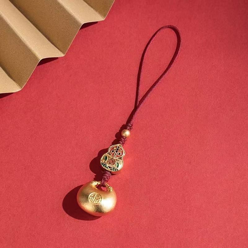 Винтажный Привлекающий Богатство Счастливый Брелок Шнурок для Телефона Китайский Стиль Ретро Брелок Подвеска для Сумки Шарм для Камеры Цепочка для Мобильного Телефона