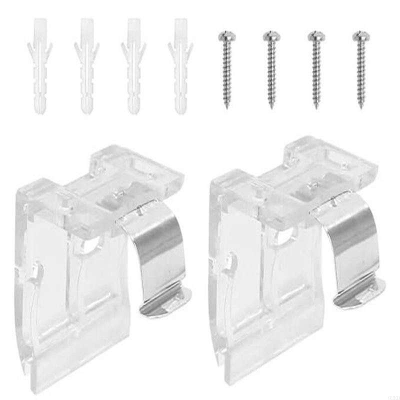 62KD 10/20 шт. 25 мм Кронштейны для крепления беспроводных штор на окно с металлическим зажимом, Держатель карниза для штор-гофре