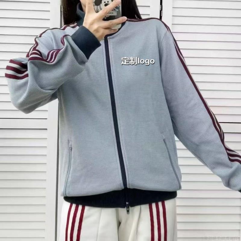 Unisex Lightweight Hooded Baseball Jacket With Patch Detail Striped Cotton-Blend Fabric Casual Wear