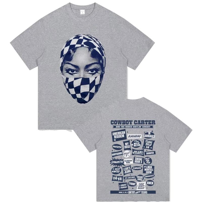 Beyonce Cowboy Carter and The Rodeo Chitlin Circuit Tshirt Male Fashion Casual Oversized T Shirts Unisex Women Vintage Streetwear