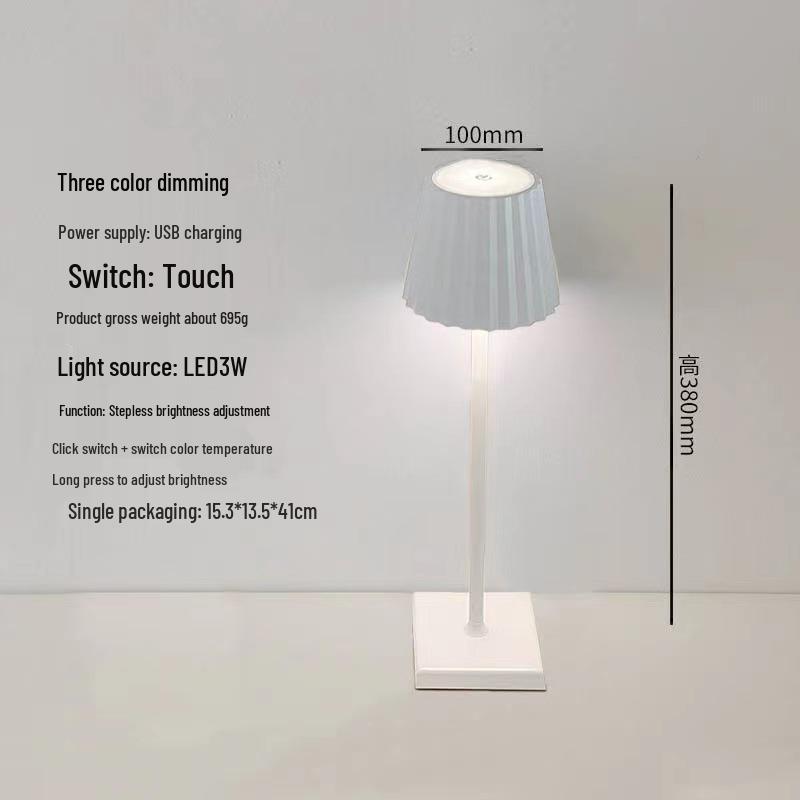 USB Rechargeable LED Table Lamp: Touch-Control Night Light for Outdoor & Indoor Atmosphere