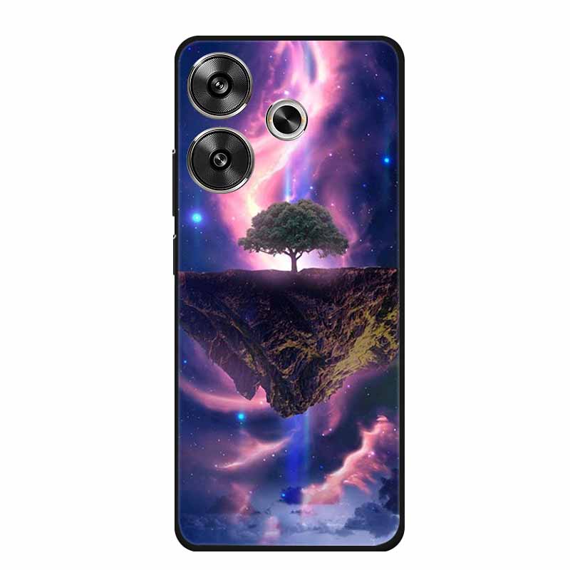 Phone Case For Xiaomi Poco M6 4G Back Cover Case Shockproof Black Silicone Soft Funda For Poco M6 Case PocoM6 M 6 6.79" Coque