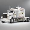 1/24 Peterbilt 389 Седельные тягачи Грузовик Сплав Американский Мускул Грузовик Модель Игрушка Литой Металл Звук и Свет Машина Игрушка для Детей Транспортное средство