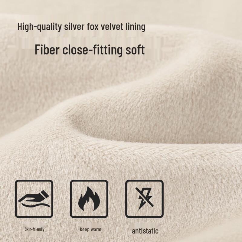 CAMEL Men's Fleece-Lined Pullover Sweatshirt M34CA88743