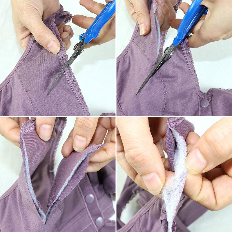 New Glossy Lace Edge Front Buckle Underwear Women's Soft Cotton Vest Bra No Steel Ring Underwear Women